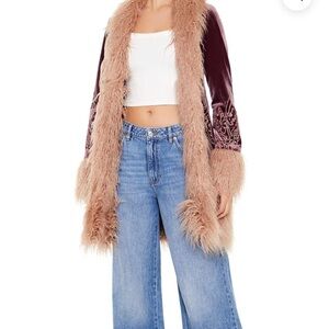 Forever 21 Vintage style boho hippy fur jacket